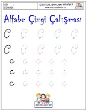 ç harfi çizgi çalışması